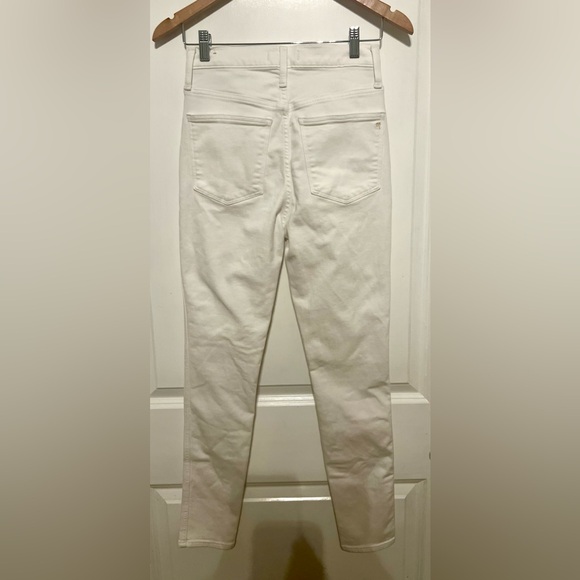 Madewell NWOT 10” Pure White High Rise Skinny Jeans Size 27 - Picture 8 of 14